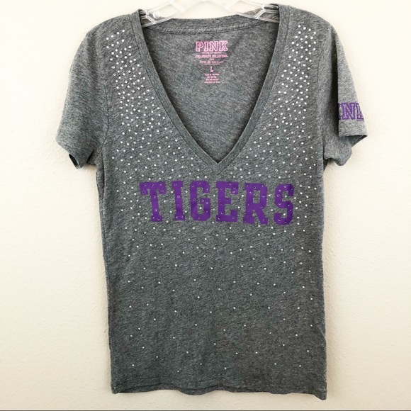 PINK Victoria's Secret Tops - PINK Victoria’s Secret Large Tigers Collegiate V